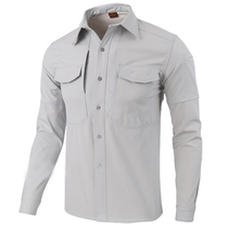 ESDY solid color denim shirt men waterproof plus velvet padded warm long sleeve shirt outdoor soft shell fleece jacket