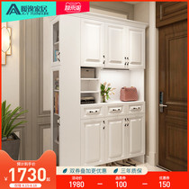 Simple modern foyer cabinet shoe cabinet Nordic living room door partition cabinet European-style foyer entrance cabinet room hall coat cabinet