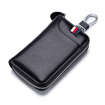 2022 new multifunctional genuine leather key bag wallet integrated mens cow leather large capacity car lock spoon bag brief
