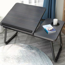  Folding small table on the bed Lazy home bedroom sitting floor Laptop stand Adjustable college student dormitory upper bunk reading and learning artifact Writing desk bay window small table board on the bed