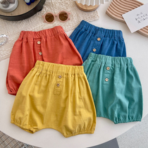 Summer Leisure loose Baby pants pure color Big fart PP pants 0-4-year-old thin children Baby shorts Tide 3