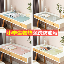  Childrens placemats primary school students placemats heat insulation table mats leave-in leather school first grade tablecloths waterproof and oil-proof