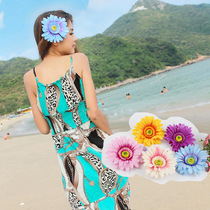 Bohemian big flower hairpin Beach head flower Seaside photo accessories Travel headdress Hair trim clip womens jewelry