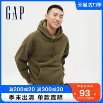 Gap men and women with the same imitation lambskin casual hoodie 656115 new lovers of mobile loose sweater