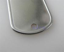 Stainless steel dog tag 0 8mm thick military card curling edge polishing U.S. identity card dog tag