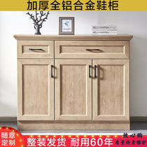 All aluminum alloy shoe cabinet balcony outdoor waterproof sunscreen modern simple custom outdoor home door storage