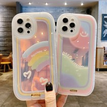 Suitable for apple iphone13promax mobile phone shell 11 loving rainbow smiley face 12 creative xs good looking xr