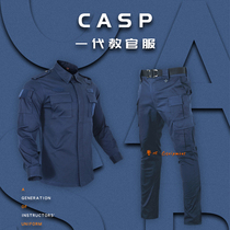 CASP new long-sleeved male and female instructor service generation cotton sweat-absorbing breathable navy blue black outdoor training set