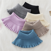 Autumn winter false collar cashmere neck jacket woman half high collar neck neck warm sweater sweater false coat collar jacket head knit neck