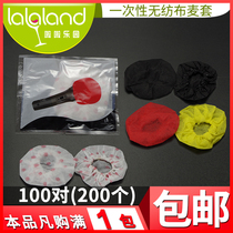 Non-woven fabric Mccover KTV disposable microphone set Popoint KTV Mccover black Mimi with red and yellow wireless Mak