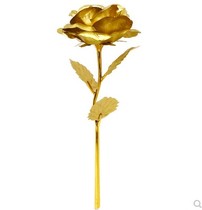2021 direct sale single gold leaf rose business teacher Valentines Day rebate gift simulation Golden Leaf small gift