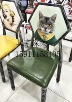 Soft bag leisure chair European theme dining chair hotel banquet chair modern Chinese wrought iron dining chair