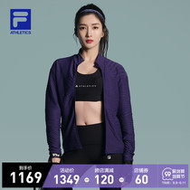 FILA ATHLETICS Fei Le Jiang Shuying same womens knitted top 2021 autumn knitted long sleeve jacket