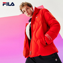 FILA Phila Le official couple down jacket winter new casual warm hooded red jacket men and women