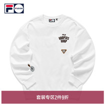 FILA FUSION Fairtide Card Men Sports Suit 2022 Spring New Round Collar Sweatshirt Sport Long Pants