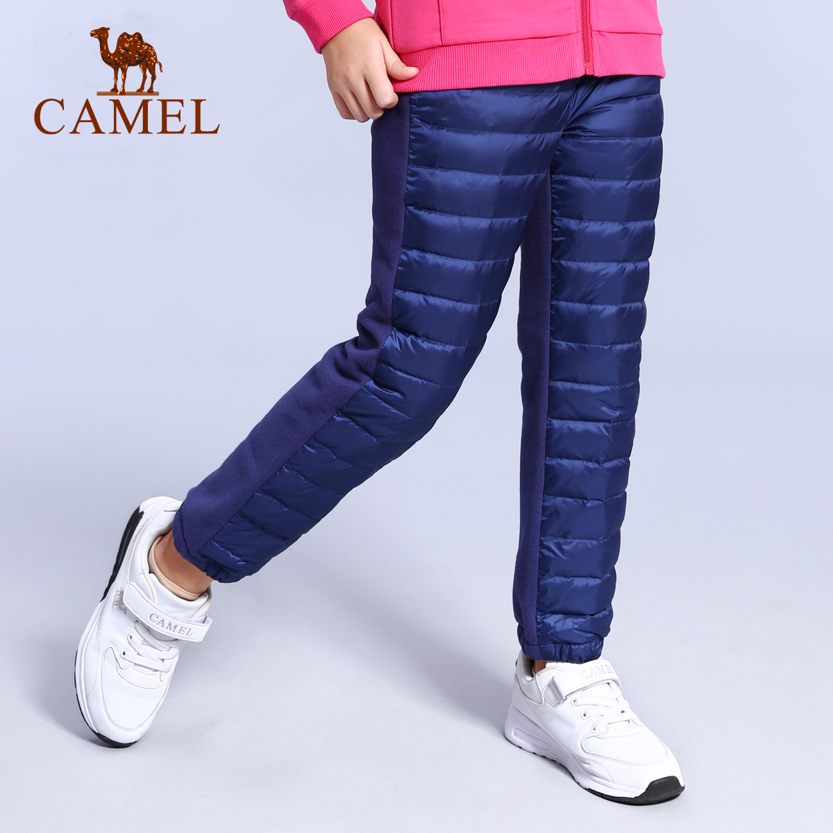 Camel outdoor children's clothes Autumn and Winter new style children's down trousers for boys and girls