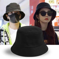 Double-sided fishermans hat solid color men and womens summer sunscreen Korean student fashion wild trend couple hat hat