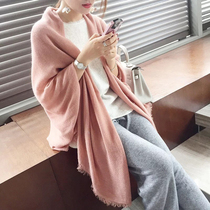 High-end soft cashmere scarf female winter cute girl dual-purpose Korean shawl outside warm Joker air-conditioned room