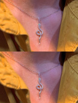 MUSEDEN Du Boss Little Red Book Fashion Korean Edition Wild Ins Wind Niche 925 Silver Spirit Snake Small Snake Necklace