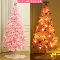 Pink Christmas tree decoration set home luminous Net red Christmas decorations ins Wind 1 8 meters 1 5 meters 1 2