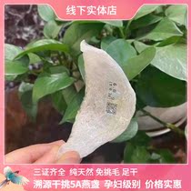 Indonesia traceability code birds nest dry 5A6A8A7A swallow dry goods white official swallow golden silk swallow 50g100g free hair