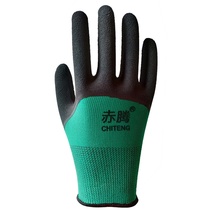 Construction site labor protection non-slip wear-resistant breathable work plastic gloves latex mens rubber thin protective foam King