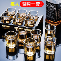 Tianxi white wine glass household glass glass set 6 foreign wine glasses Small one-shot glass 2 two spirits bullet glasses
