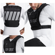 Mens equipment vest sports new outdoor tactical vest fitness running jacket muscle men riding shoulder bag