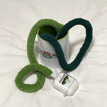 DIKEMI Homemade Ins Little Crowdsourced Green Plush Data Line Applies Apple Iphone Mobile Phone 1 m Charging Wire Winter