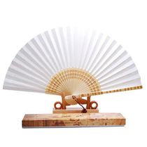 Exported to South Korea high-end calligraphy and painting rice paper fan large fan folding fan blank fan gifts are good for personal use