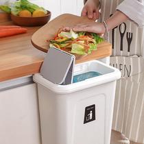 Kitchen pull bucket can be hung kitchen rack can put trash can kitchen waste garbage with lid anti-odor home
