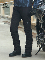 Alien snail winter motorcycle riding pants mens windproof warm plus velvet motorcycle pants waterproof drop-proof Knight pants