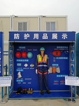 Safety experience area Museum labor protection equipment dummy model experience sample display glass cabinet accessories sales