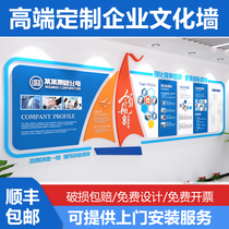 Corporate Culture Wall Custom Design Production Company Office Background Wall Employees Team Wind Picking Photos Wall Decoration