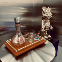 Crystal wine set five-piece package with Tray package