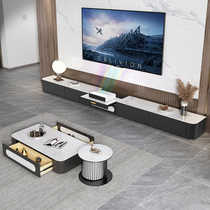 Light luxury laser TV cabinet Special cabinet Rock panel TV cabinet Coffee table combination Modern telescopic cabinet TV cabinet