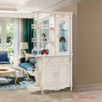 European double-sided hall cabinet Living room cabinet Double-sided partition cabinet Wine cabinet screen shoe cabinet Entrance cabinet