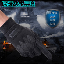 Cold resistant gloves for training tactical gloves All-finger male army fan velvet winter warm outdoor riding gloves