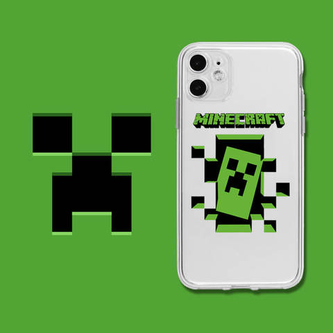 Minecraft Creeper Collage iPhone Case