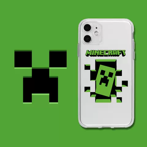 Minecraft Creeper Collage iPhone Case for iPhone 18 – 12