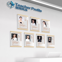 Teacher profile Coach display wall Log A4 photo frame Acrylic A2 frame image wall can change the picture without punching