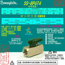 (SS-8P6T4)Swagelok Swagelok 1 4-lap instrument plug valve 1 2 in NPT