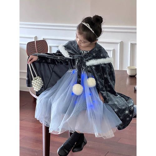 Демисезонная флисовая юбка, наряд маленькой принцессы, «Холодное сердце», в западном стиле, xэллоуин