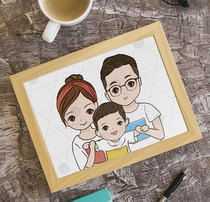Our hand-painted cartoon avatar to send photo frame custom graduate day gift free wash photo