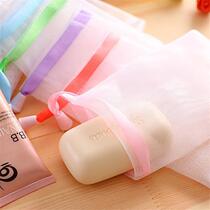 Thickened color ribbon facial cleanser day bubble net soap bag soap mesh storage face washing soap net bag hair finished