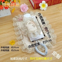 Doorbell phone cover Wall decorative box European visual intercom fabric lace meter box dust protection cover