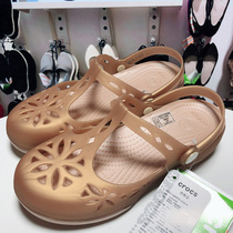 Summer new Crcos Isabella female Clog Mary Jane beach shoes hole shoes wedge sandals for women 204939