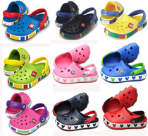 Summer childrens hole shoes lego Mickey 3D cartoon Winnie the Pooh men and women childrens beach shoes non-slip sandals