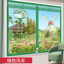 Anti-mosquito screen self-adhesive window screen curtain Velcro sand window mesh magnetic curtain self-installed detachable household