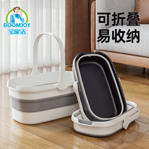 Foldable bucket mop bucket Single selling rectangular home washing mop ground car wash water storage Large number plastic single barrel
